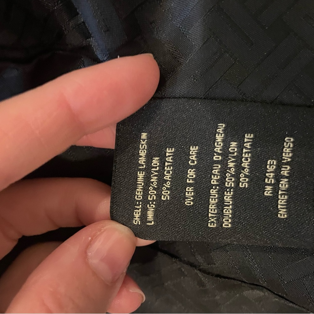 Cole Haan Women's Sleek Black Leather Jacket - Picture 4 of 5